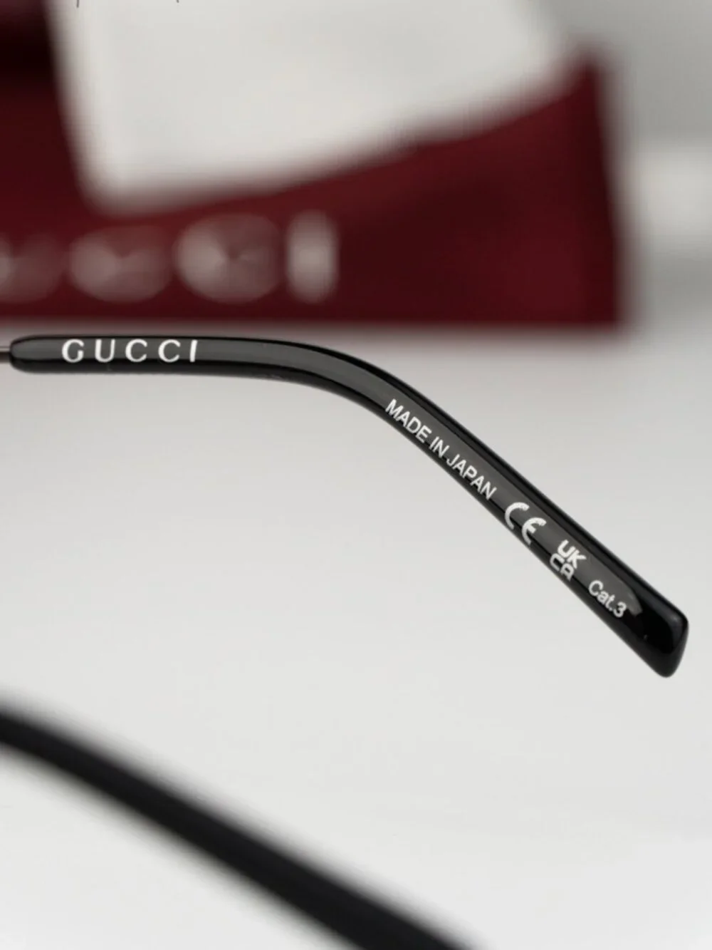 Gucci Men Sunglasses Ruthenium Violet Rectangular GG1957SA 003 NEW AUTHENTIC
